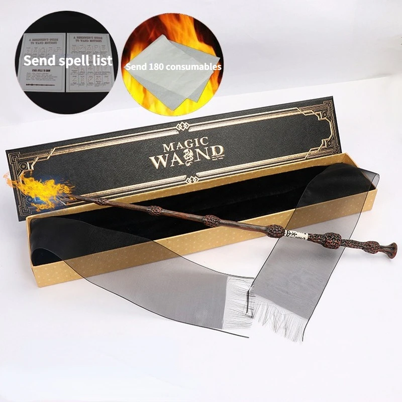 Harry Potter Fogo Varinha Mágica Mago Flash Staff INCENDIO, Real Fireb –  Hamarinn