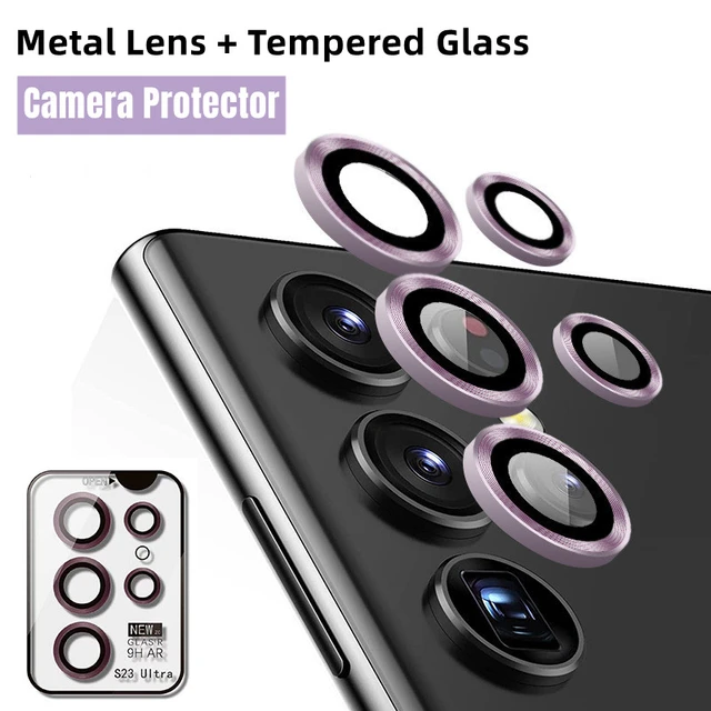 Camera Protector for Samsung Galaxy S23 Ultra S23+ Metal Lens Ring Tempered  Glass for galaxy S23 Plus S23ultra Locating sticker - AliExpress