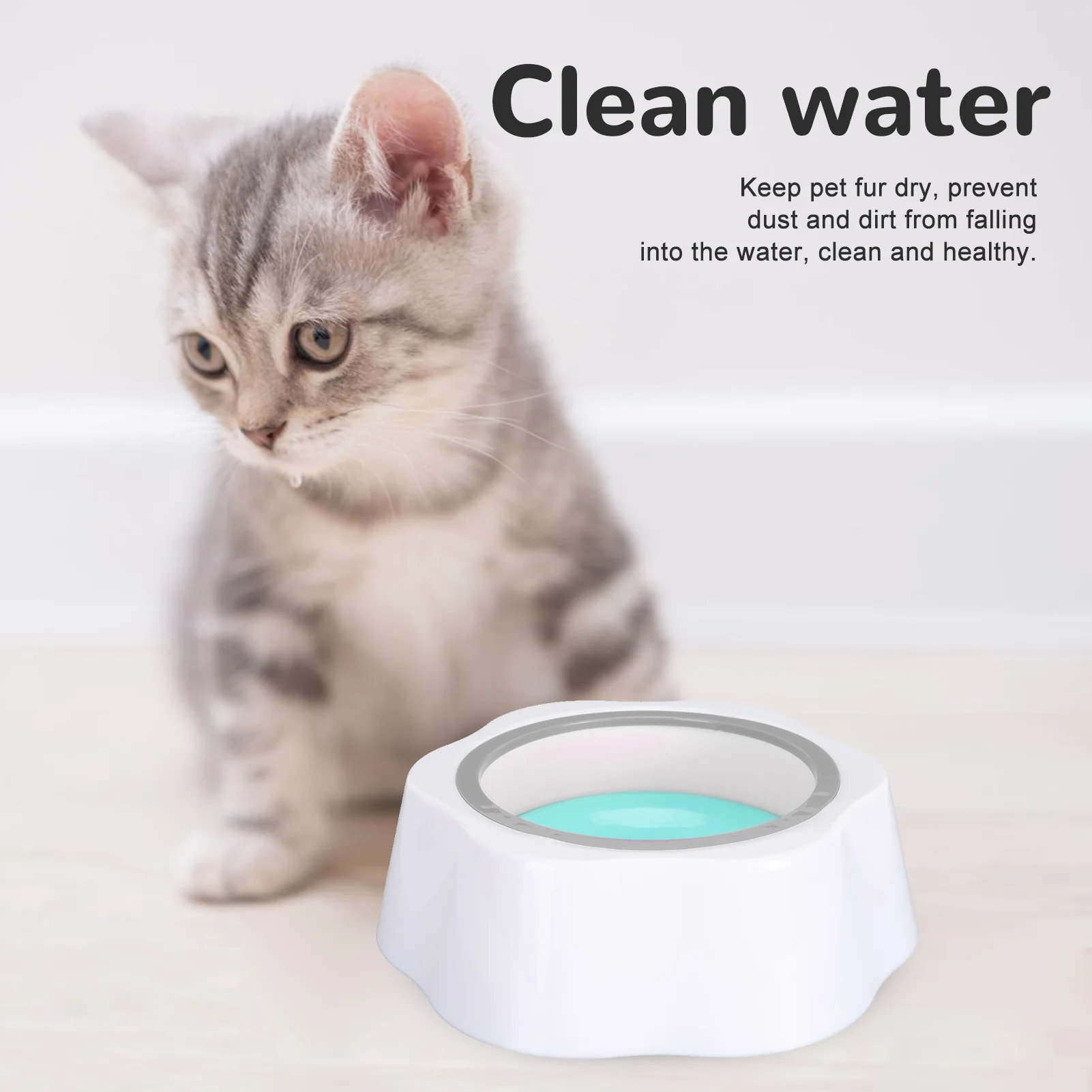 

Slow Water Feeder Slow Drinking Pet Bowl Spill Proof Pet Bowl Plastic Dustproof Floating Water Bowl For Dogs Cats Roseate
