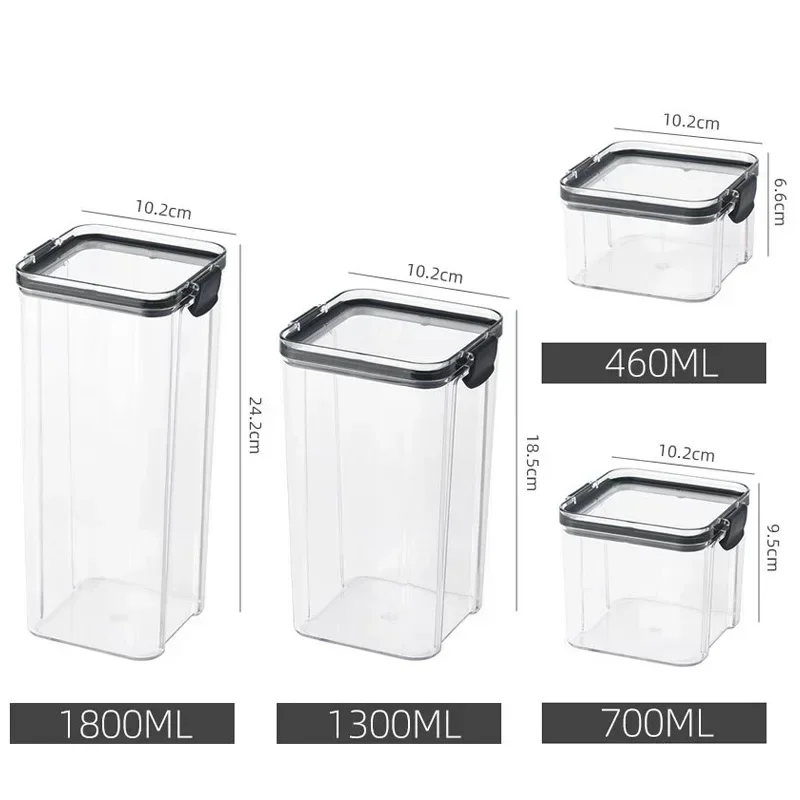 Food Storage Containers Set White Lid Kitchen Seasoning Box Organizer Jars Cereals Jar Bulk Plastic Jars Boxes Home kitchen storage box rice storage box food storage pots food storage container food storage can seasoning storage container food storage box storage box seasoning jar