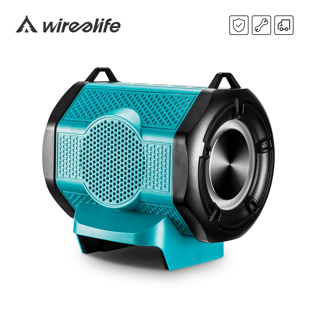 Draadloze Bluetooth Speaker Mt007 6d Surround Sound Met Schouderriem Luidspreker Versterker Voor Makita 18V Batterij