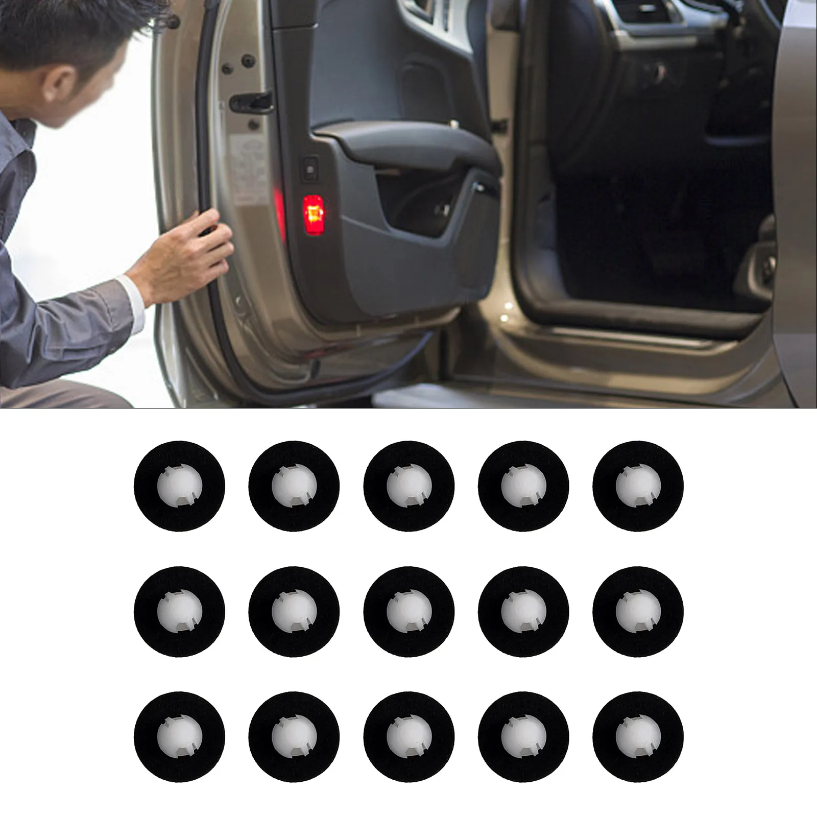 

High Quality Hot Sale New Durable 15x Door Panel Retainer Clips Nylon White Automotive Fasteners 20668 80999-VE000