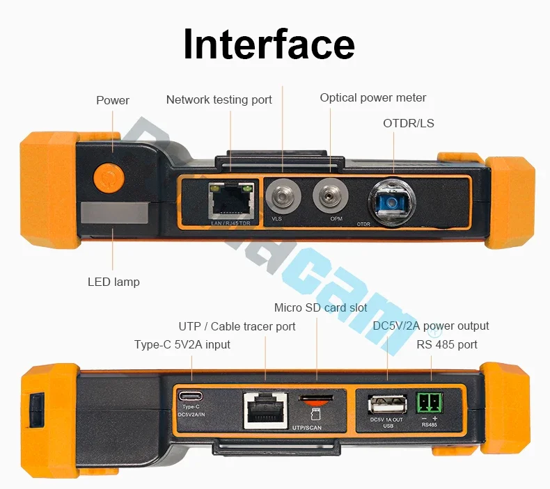 MOT-51 OTDR Tester 5.55 Inch OLED Touch Screen OTDR OPM VFL Optic Time-domain Re