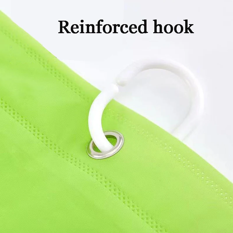 71 x 71 inches PEVA Shower Curtains with rustproof metal grommets and plastic hooks odorless