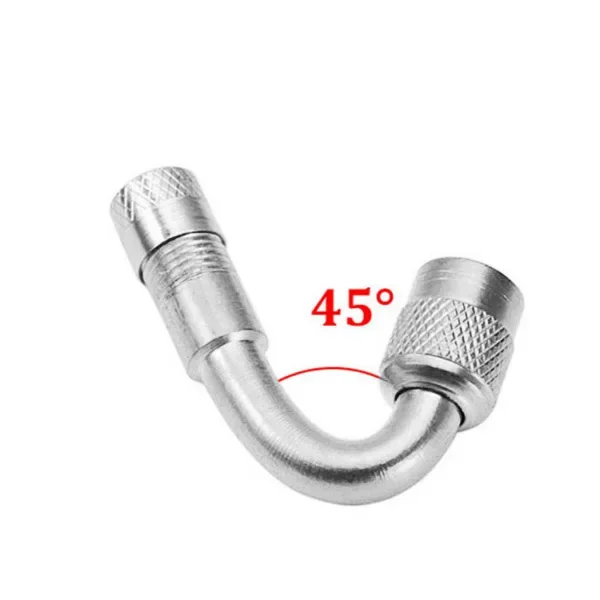 Rallonge Flexible De Valve Pour Pneus - Universelle Voiture, Moto, Vélo - En Caoutchouc Avec Capuchon - 5