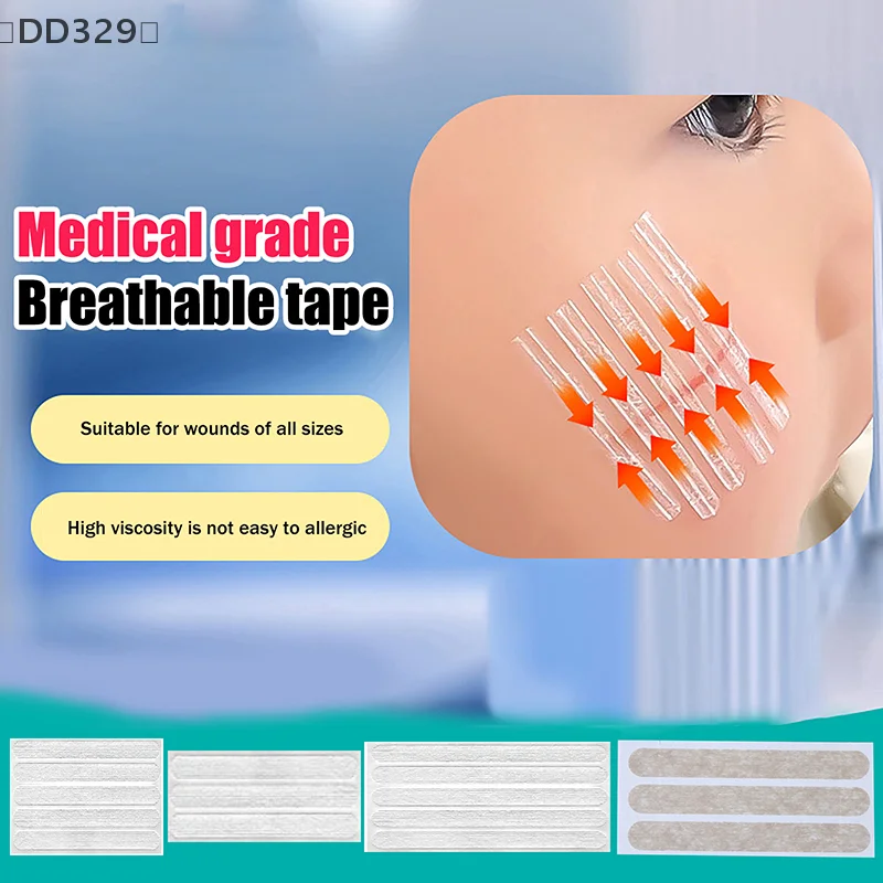 〔DD329〕3/5/6Pcs Wound Closure Tape Adhesive Sterile Medical Bandage Strip Skin Repair First Aid Kit Surgical Breathable Tape