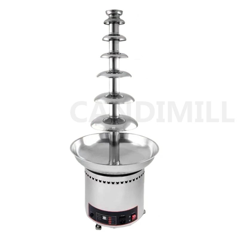 110V/220V Chocolate Melt With Heating Fondue Fountain 4/5/6/7 Tier Chocolate Fountain Melting Machine