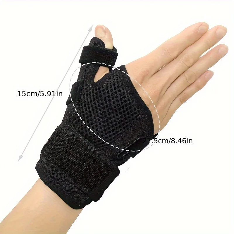 Adjustable Thumb & Wrist Support Brace Ergonomic Design Straps Included Breathable Fabric for Sports 1