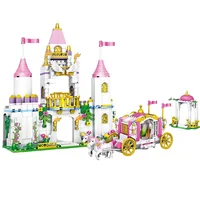 Frozen Princess Ice Castle Set Building Blocks Model Brick Mini Figure Kid Girl Gifts Toy Garden Compatible With Lego 5