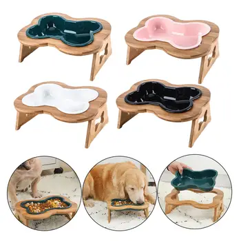 Bone Shaped Bowls Wooden Rack 1