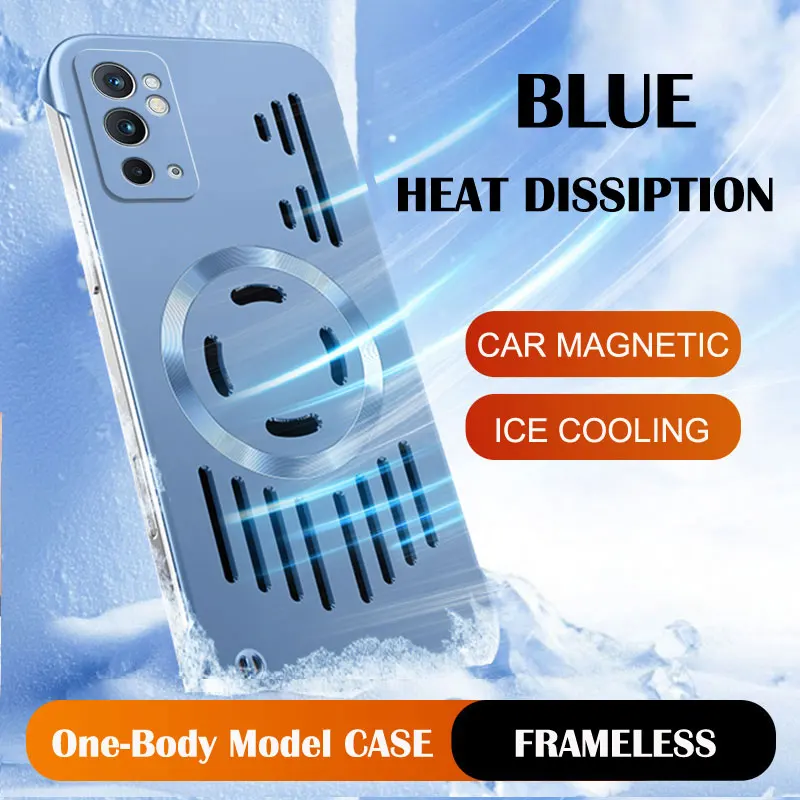Frameless Hard Metallic Heat Dissipation Magnetic Protective Back Cover Case