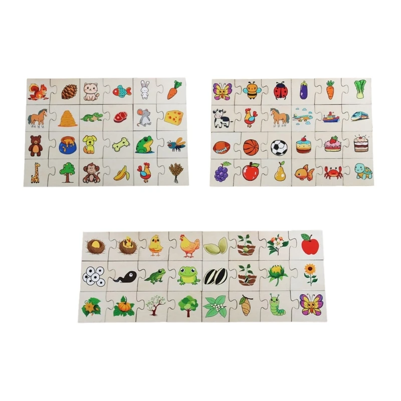 

Kids Wooden Puzzle Early Learning Early Educational for Children Gift