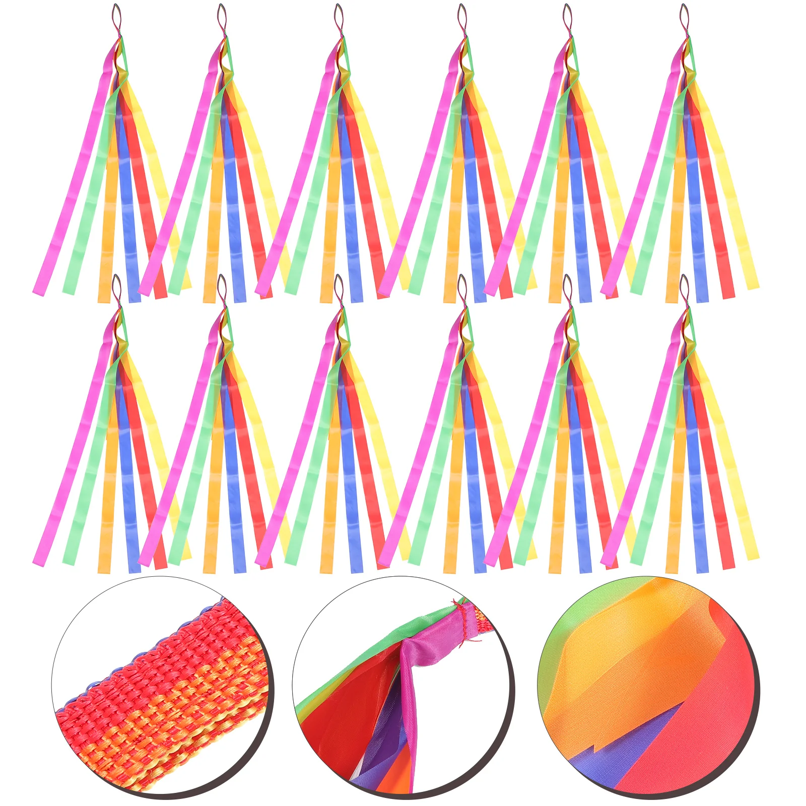 

Colorful Dance Ribbon 12Pcs Rainbow Dance Ribbon Set 1M Dance Ribbon Streamer Ribbons for Kids