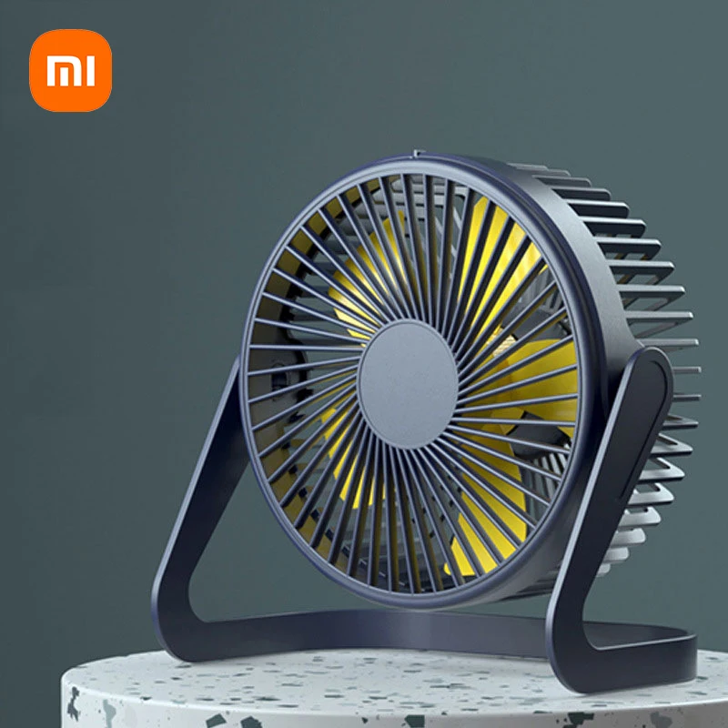 2022 New Xiaomi 360 Rotating USB Desktop Fan Mini Adjustable Portable Electric Fan Summer Air Cooler For Home High Quality Fans