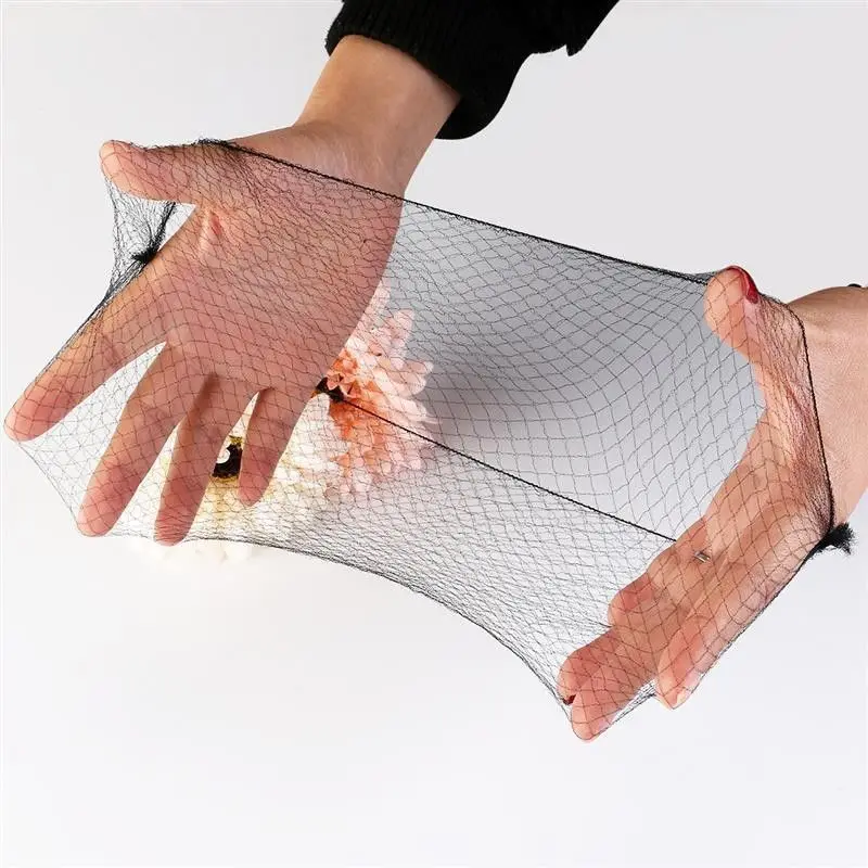 20 개/몫 롤빵에 대 한 보이지 않는 춤 Hairnet 가발에 대 한 나일론 Hairnet 머리 그물 직조 일회용 여성 헤어 스타일링 도구 20Inch 5mm
