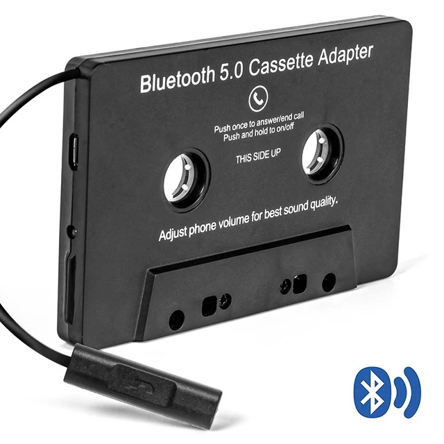 Cassette Audio De Voiture Bluetooth Vers Récepteur Auxiliaire, Lecteur de  Bande Bureau Bluetooth 5.0 Adaptateur Auxiliaire