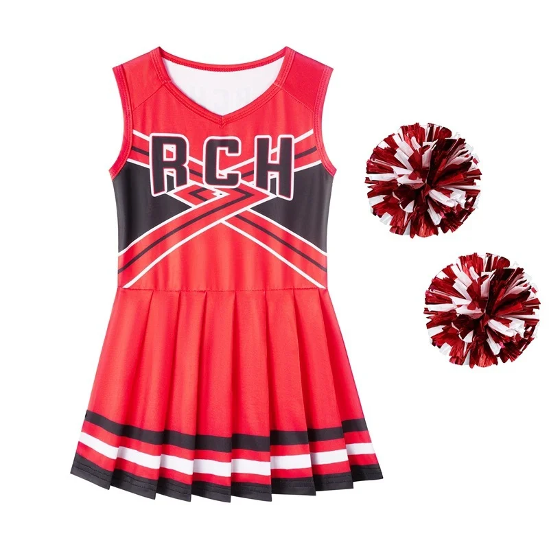 Bring It On Cosplay Costume Cheerleader Movie RCH Printed Top Skirt