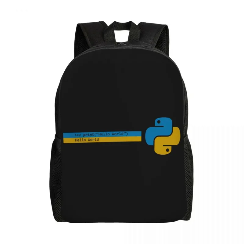 

Programmer Python Travel Backpack School Laptop Bookbag Computer Developer Programming Coder College Student Daypack Bags