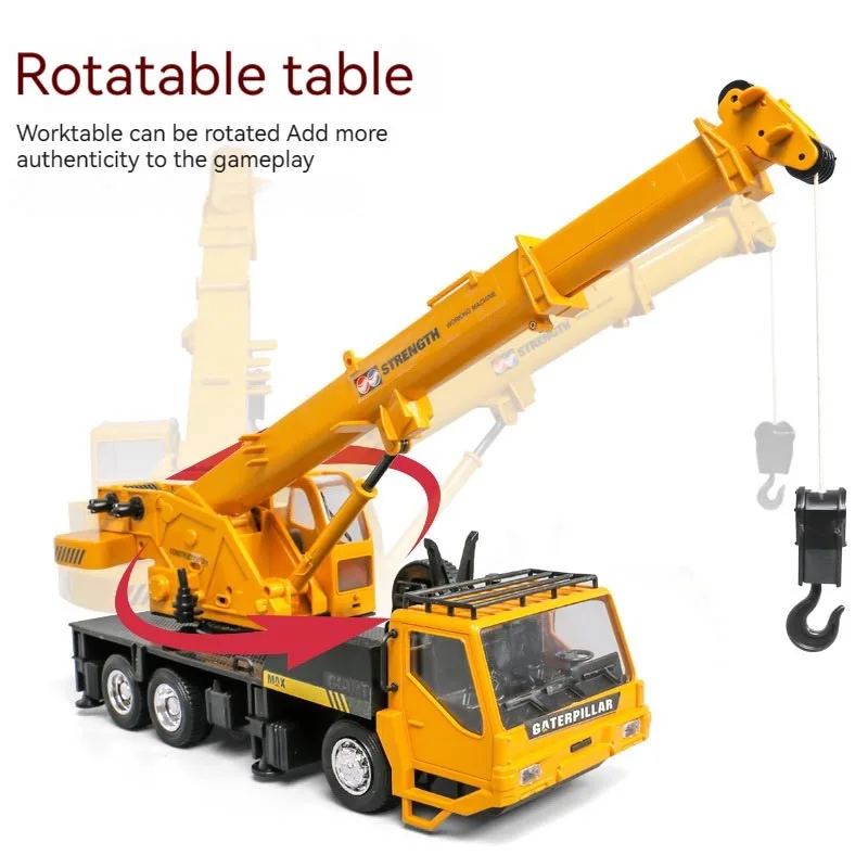 Simulation Rc Crane Truck 1:24 Transportation Engineering Vehicle Oversize Simulate Car Boy Model Outdoor Toy Gift Construction 2