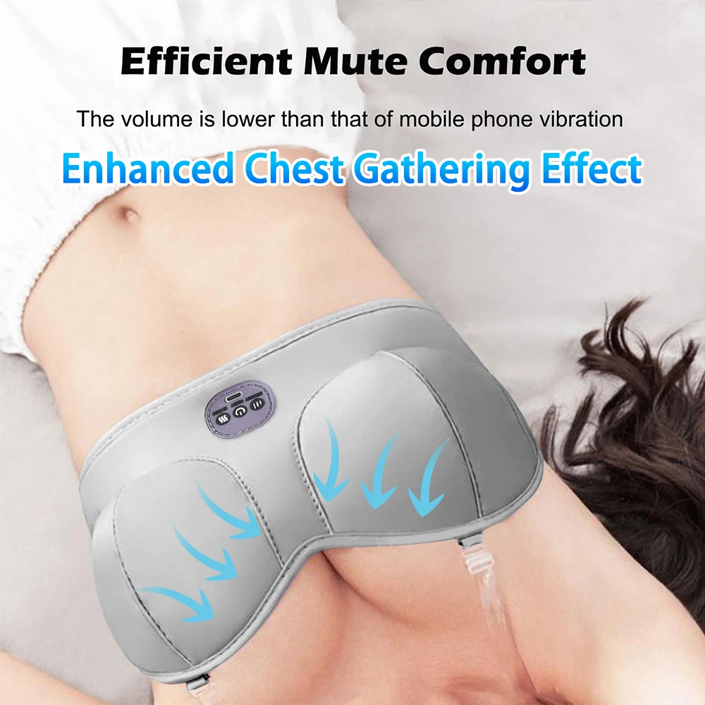 Breast Massage Bra Electric Vibration Bra Massager Infrared Heating Chest  Enlargement Stimulator Anti-Chest Sagging Health Care