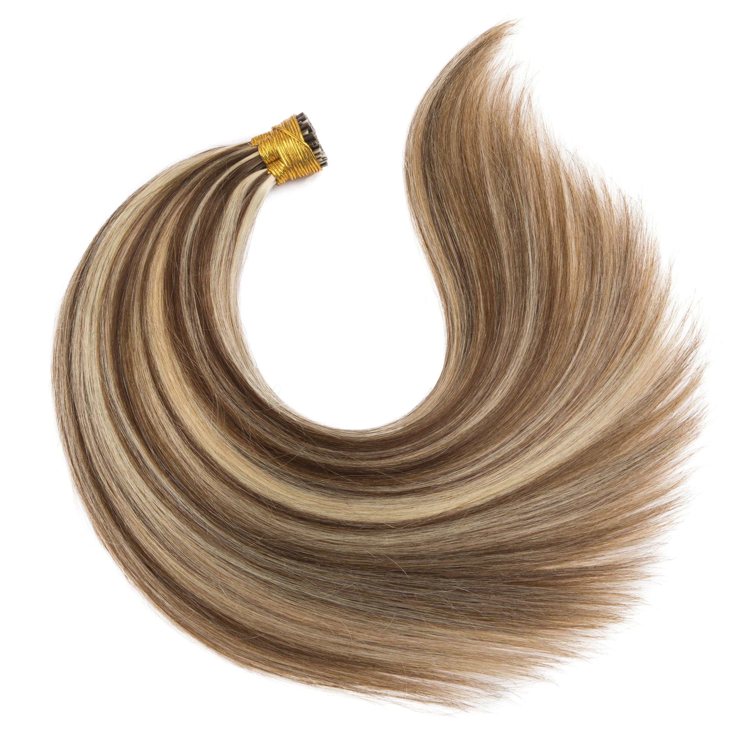 Straight Natural I Tip Fusion Hair Extensions Machine Made Keratin Capsules 100% Real Remy Human Hair Extensions For Women 50g
