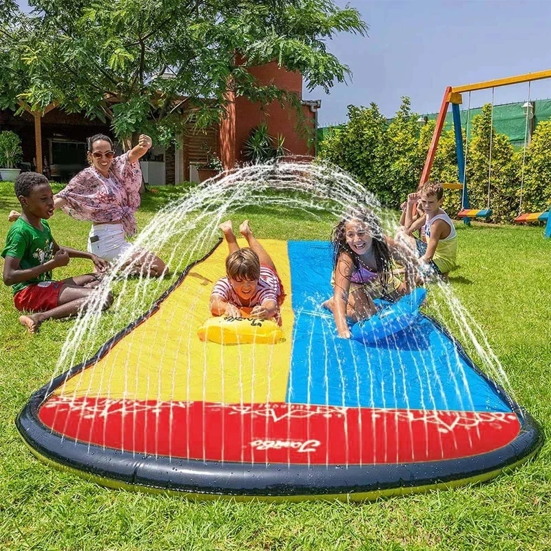 Inflatable Lawn Water Slide Summer Swimming Pool Waterslides Kids Water Toy Sprinkler for Backyard Outdoor Water Play Game Toys 2