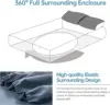 Simple&Opulence 1Pc Linen Cotton Fitted Sheet 14 Inch Deep Pocket Mattress Cover Natural Flax Breathable Bedding Set Bedsheet 6