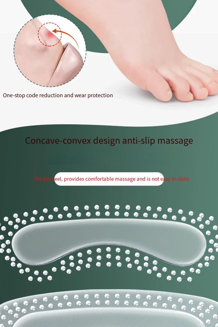 1 Paar GEL-Fersenschoner für Damen, Silikonkissen, Fußpflegeprodukte, rutschfeste Schuhpolster für High Heels, Einlegesohlen in verstellbarer Größe – Detail 5