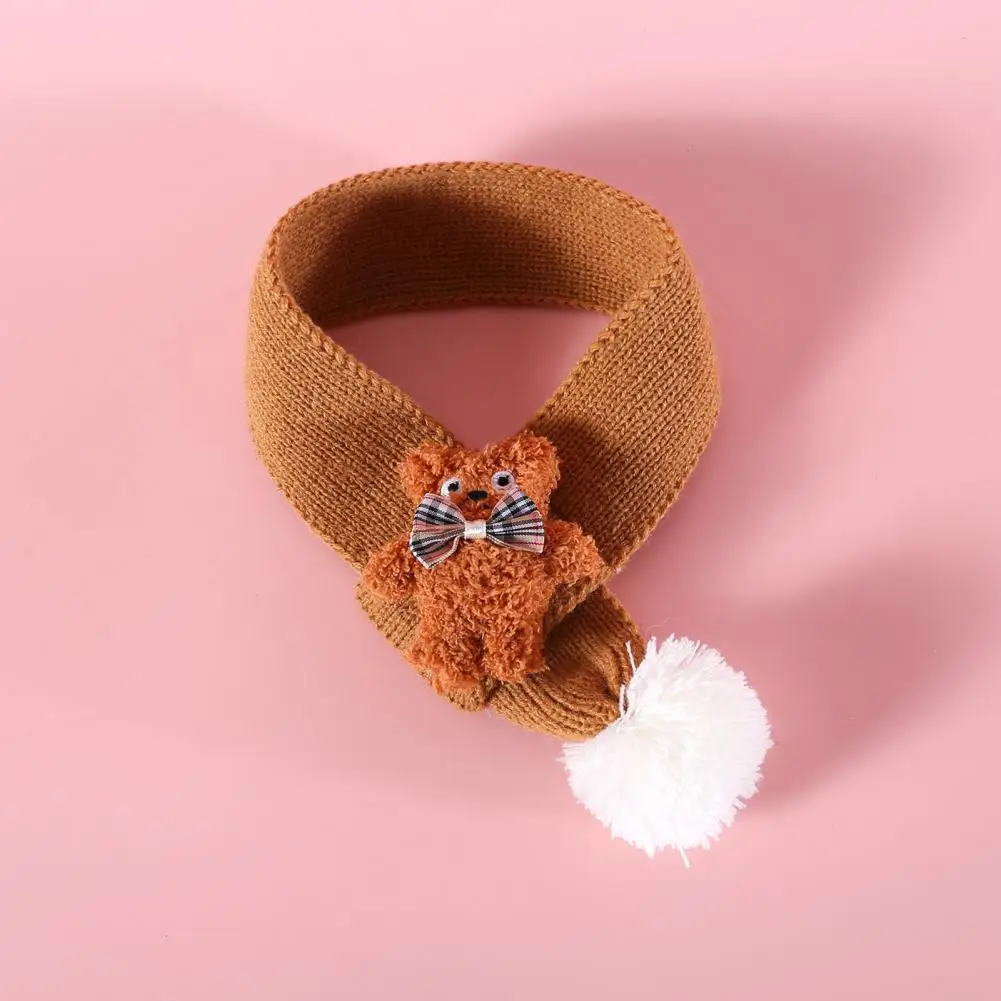 

Rabbit Pattern Pet Accessory Cozy Cartoon Pattern Knitted Pet Scarf Winter Warmth Cat Dog Neckerchief New Year Bear Design
