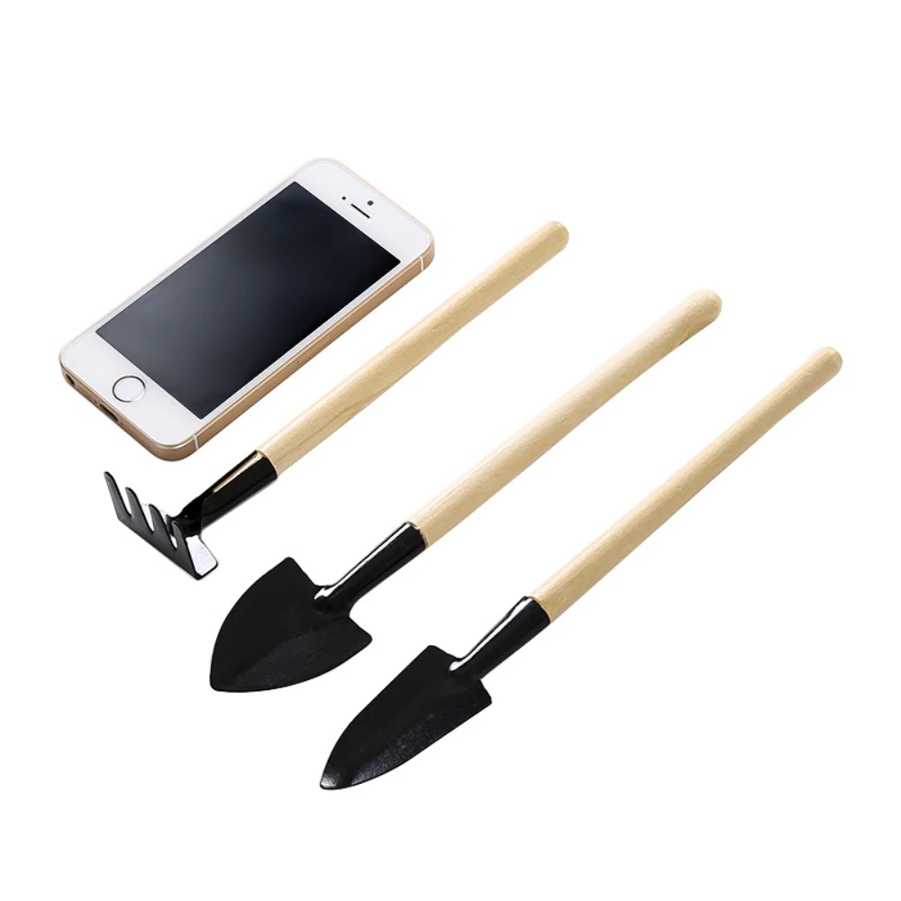 Gardening Potted Plant Mini Shovel Flower Planting Small Hoe Tools 3PCS Gardening Vegetable Planting Tool DIY Home Garden Tool mini garden tools