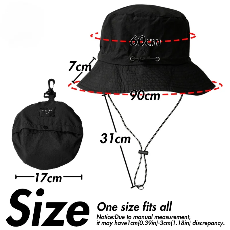 Waterproof Bucket Hat for Women Men Rain Hat UPF 50+ Wide Brim Boonie Sun  Hat Foldable Summer Floppy Beach Fishing Safari Hat