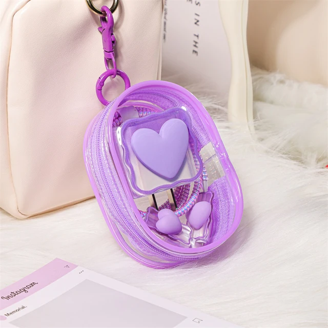 6PCS Charging Cable Travel Storage Case For iPhone 20W 18W Love Heart Charger Head Protective Cover Organizer Winder Accessories