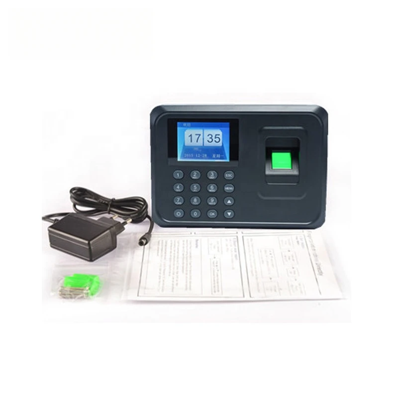 2.4 inch Biometric Fingerprint attendance machine USB finger scanner Time Card locker free software password for security system