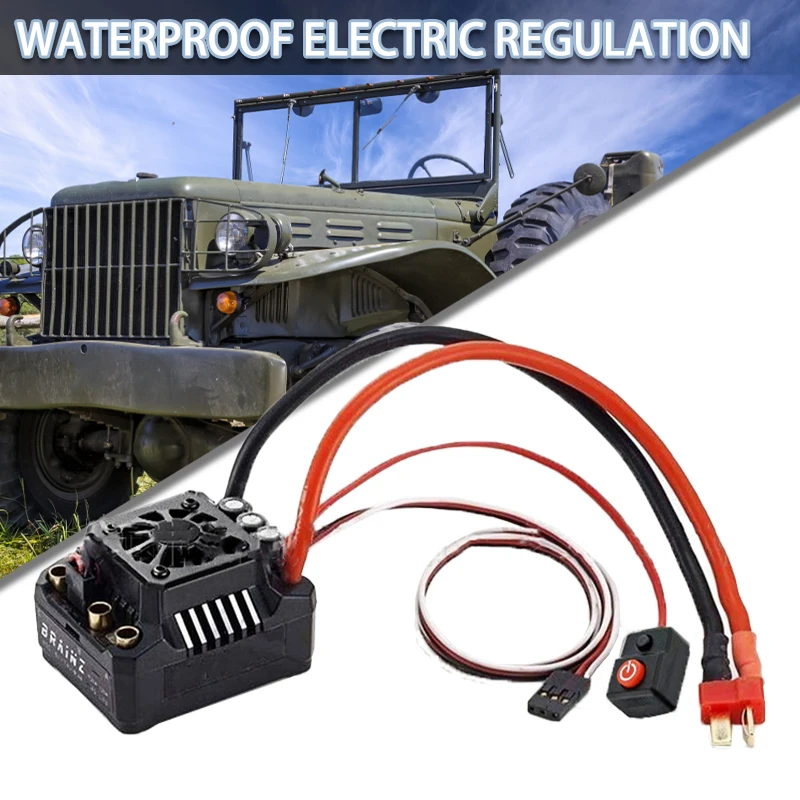 

150A Brushless Electric Adjustment Motor Remote Control Car Waterproof ESC Replacement Part WP-MAX8-RTR For 1/8 RC Truck