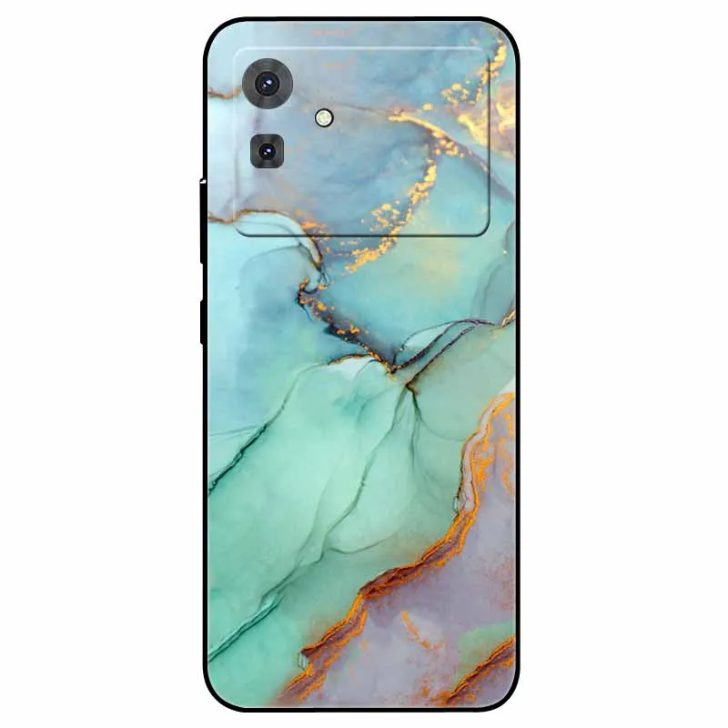 Floral Marble Silicone TPU Soft Phone Case with Cool Print Design