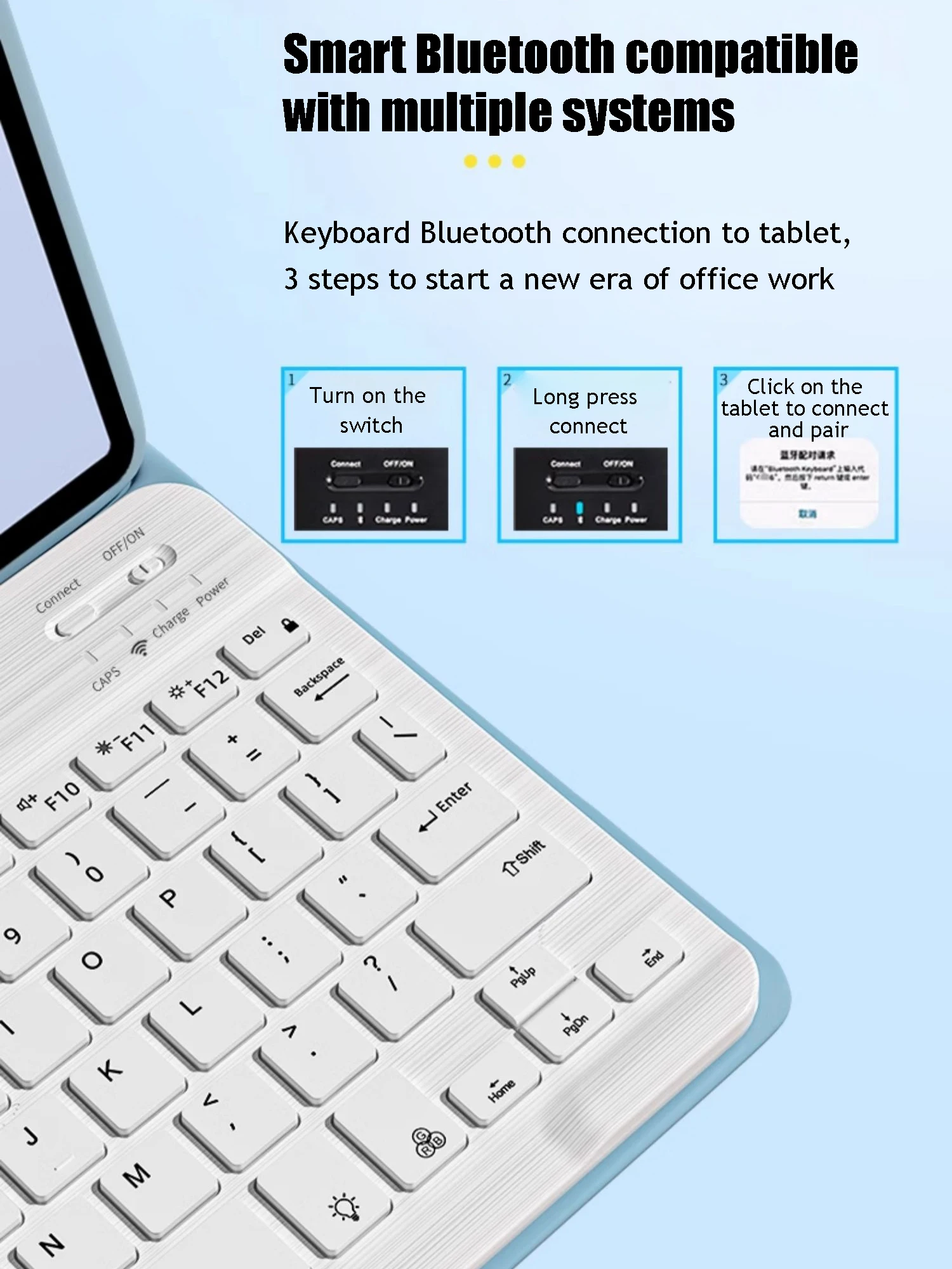 Wireless Bluetooth Keyboard and Mouse Combo with Protective Case