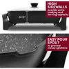 Non-stick Electric Skillet with Glass Vented Lid10.5Qt. Scratch Resistant, Dishwasher Safe, Adjustable Temperature, Black 3