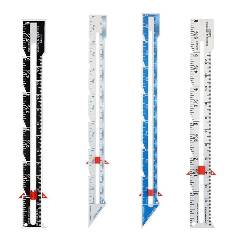 Edge Stitch Lock & Sewing Gauge, Mini Sewing Templates, Sewing Rulers 4mm Needle Gauge Quilting Ruler Templates Edge Sewing Lockranding Tool Beginners Se