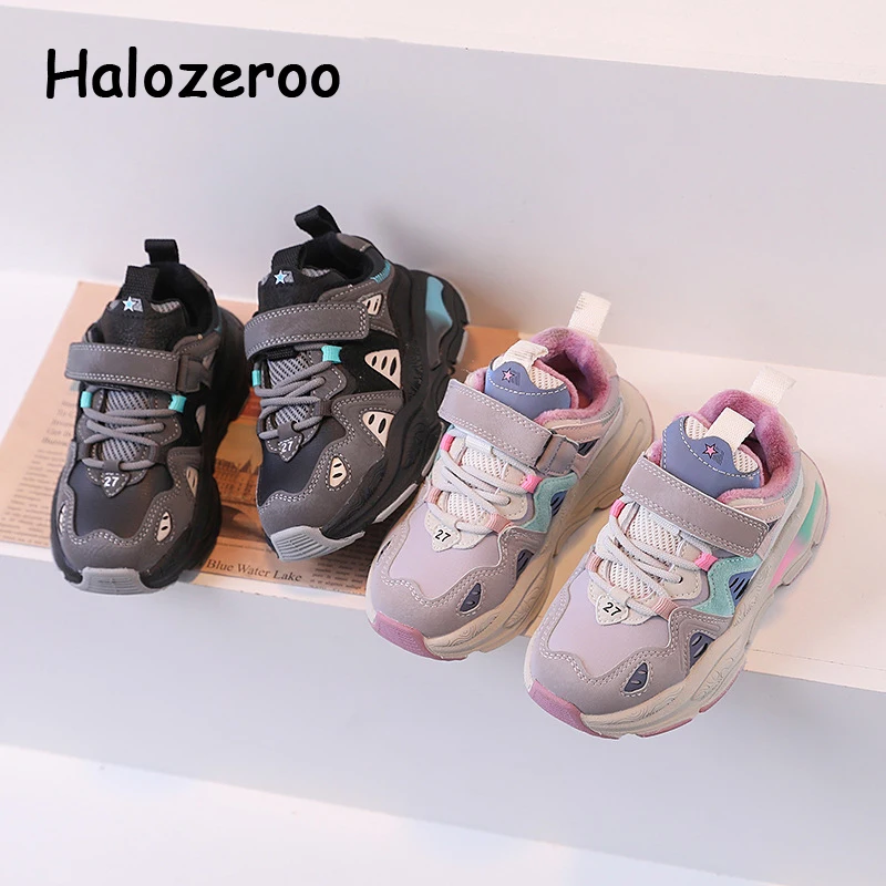

Winter New Kids Sport Sneakers Baby Girls Genuine Leather Shoes Children Brand Casual Sneakers Boys Chunky Sneakers Trainers