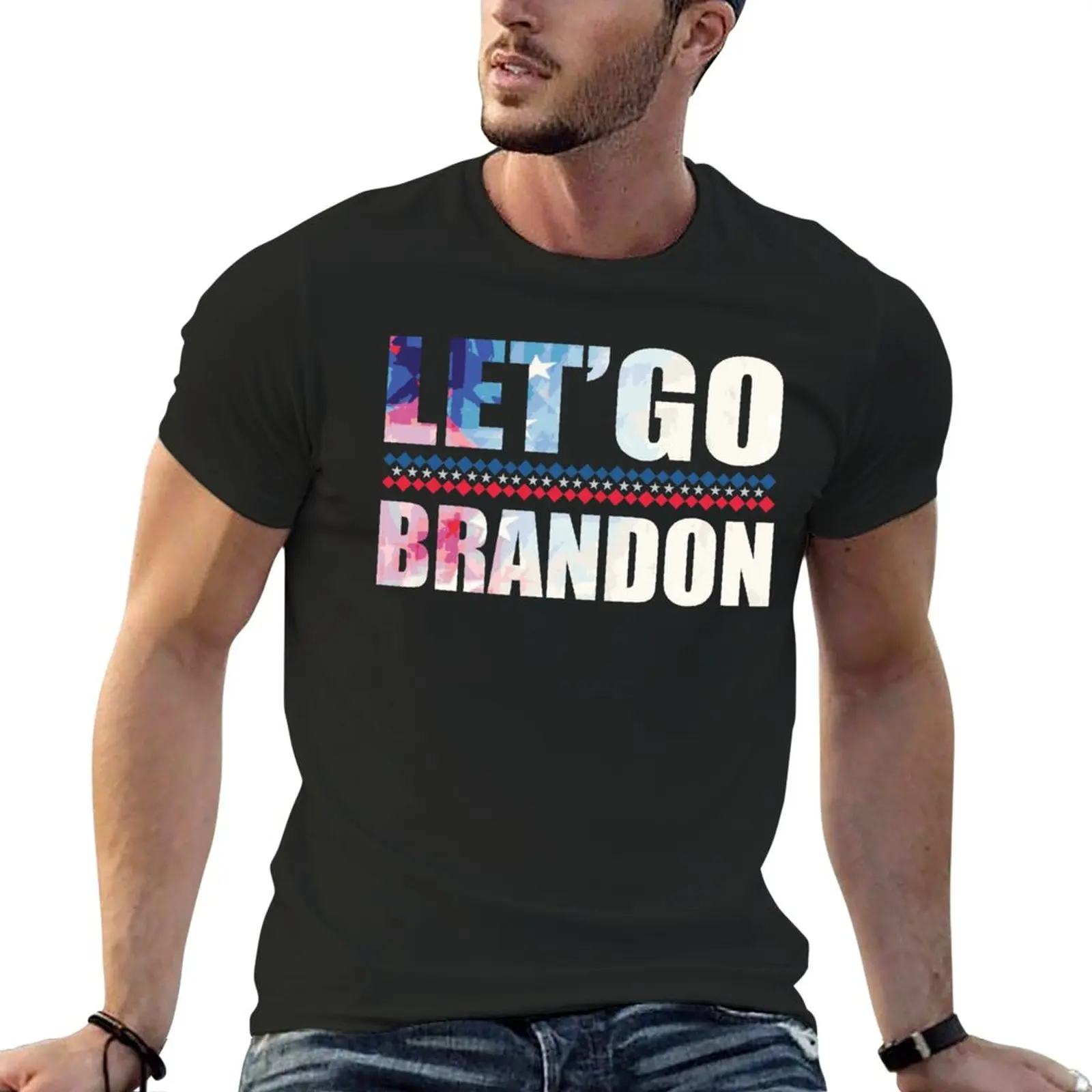 

Let's go Brandon T-Shirt Short sleeve tee animal print shirt for boys aesthetic clothes fitted t shirts for men