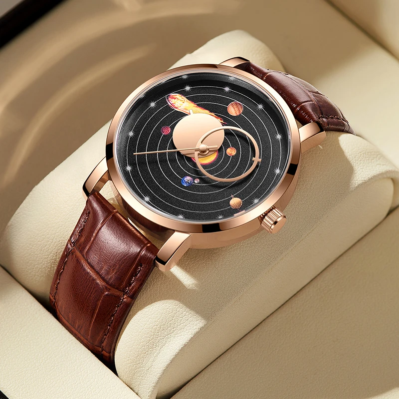 LIGE New Rose Gold Watch Women Watches Ladies Creative Leather Women's Bracelet Watches Female Waterproof Clock Montre Femme+BOX