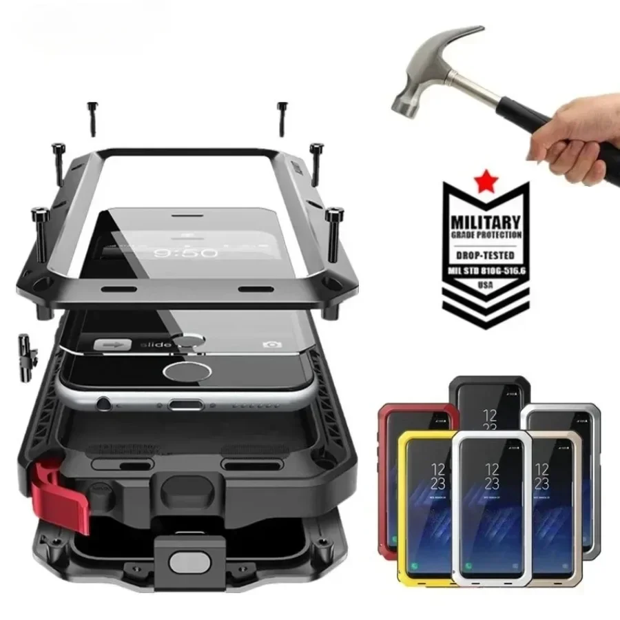 Luxury Armor Metal Heavy Duty Shockproof Protection Case