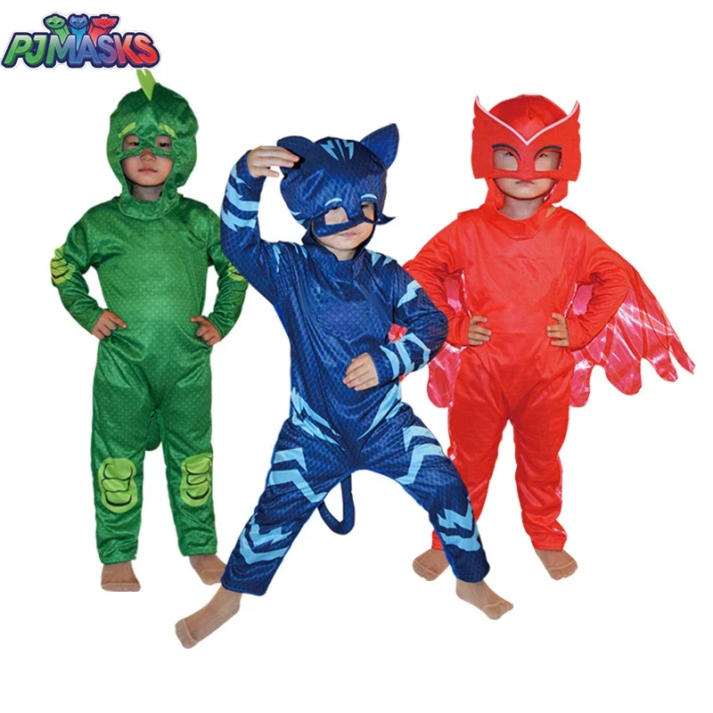 Cartoon Pj Maschere Kids Show Costume Catboy Gekko Owlette Cosplay Bambini Cosplay Abiti Carino Halloween Dress Up Regalo Di Compleanno