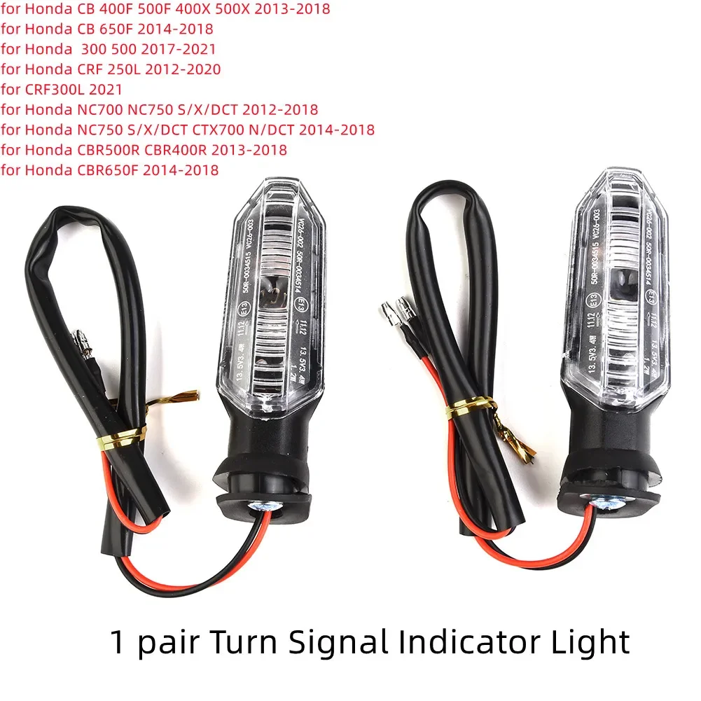Indicatore di direzione Moto LED Indicatori Di Direzione Lente Per ho&nda CRF 250L 300L CB500 F/X CB/CBR 650F NC700X NC750X CTX700 Indicatore Lampade Copertura
