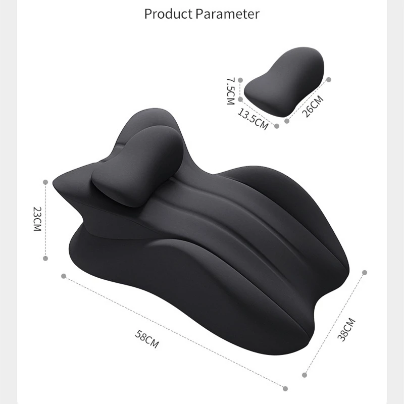 Couples Butt Cushion Adults Bed Waist Cushion Memory Foam Office Chair Washable Backrest & Lumbar Support