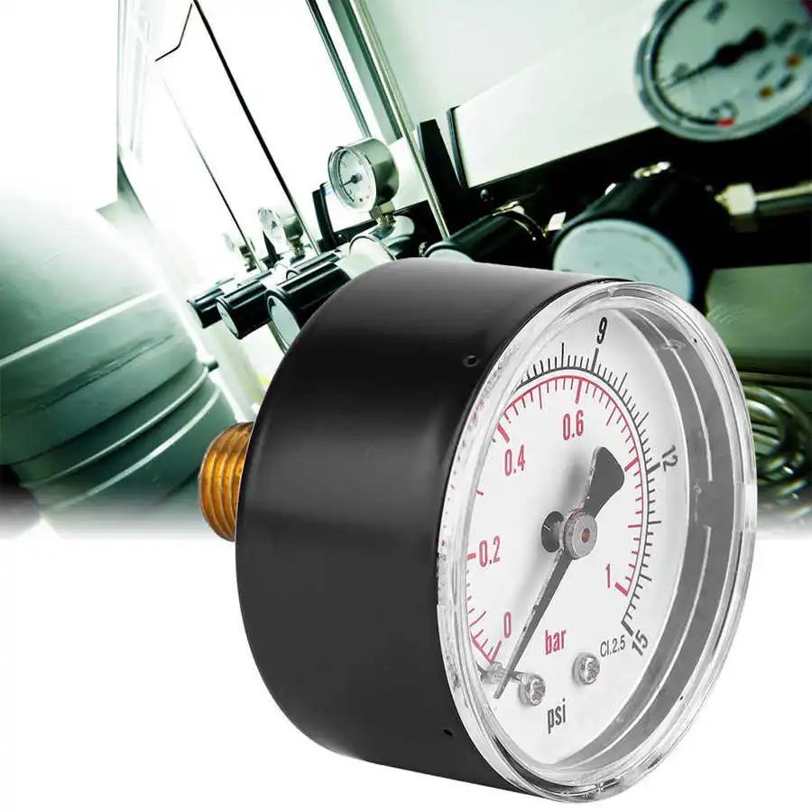 Manometer Druckanzeige Pressure Gauge 50mm Dial 1/4 BSPT Für Luft Wasser Öl Gas✿ 