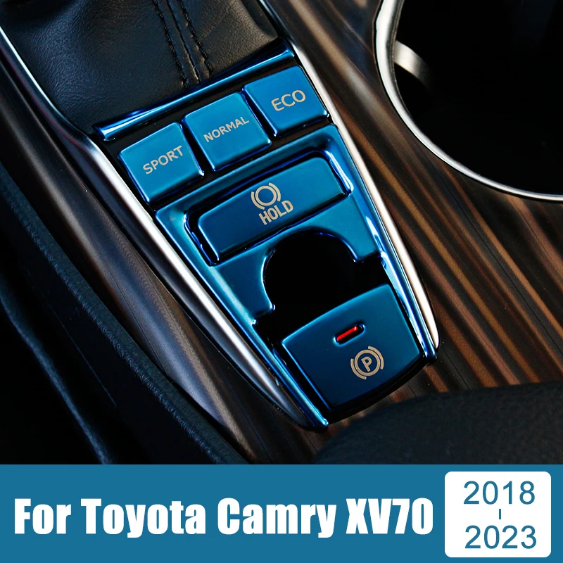 

Car Accessories For Toyota Camry 70 XV70 2018-2021 2022 2023 Aluminum Alloy Electronic Handbrake ESP Button Cover Trims Stickers