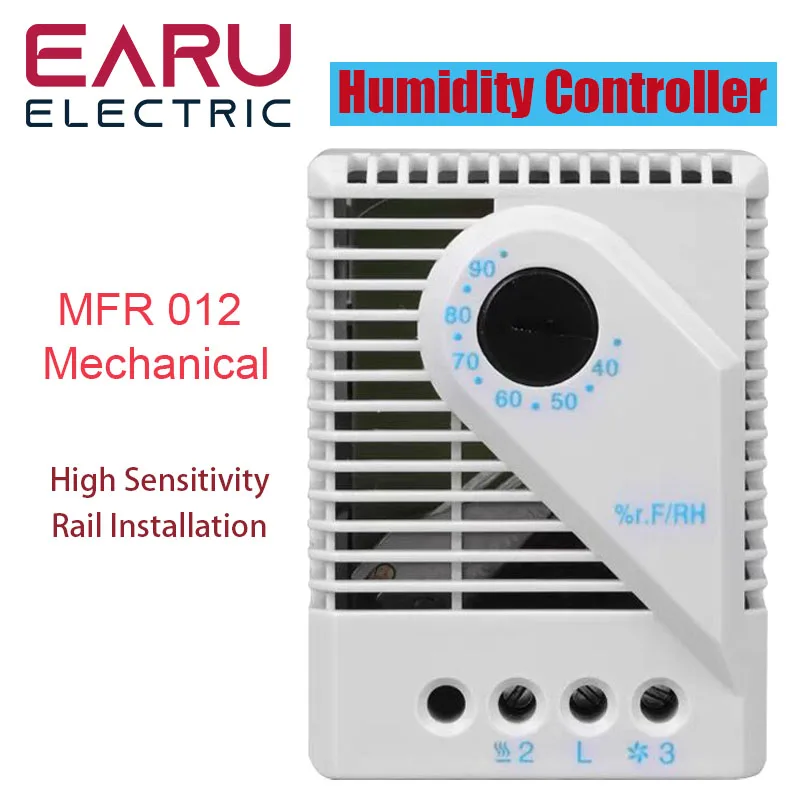 MFR012 Mechanical Humidifier Humidity Controller Hygrostat Connecting Fan  Heater Cabinet Thermostat Switch Adjustable Din Rail - AliExpress