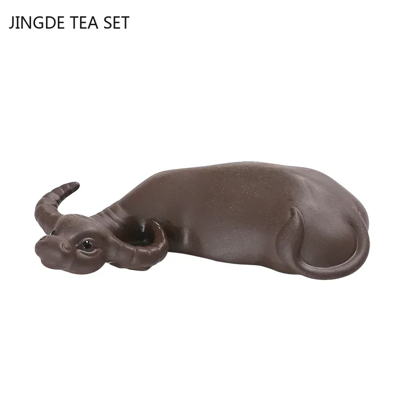 Chinese Yixing Purple Clay Tea Pet Handmade Animal and Plant Model Tea Figurine Ornaments Set Decoration Exquisite Gifts tea pet ornaments
