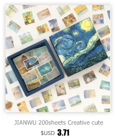 JIANWU 7pcs or 10pcs/set Cute Basic color Washi Tape Scrapbook DIY  Masking Tape School Stationery Store Journal supplies